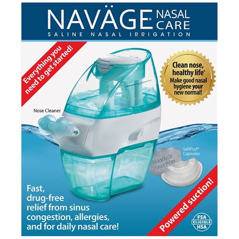 The <b>Navage</b> Nasal Care Starter Bundle is intended for people who want to improve their breathing and overall nasal health. . Walgreens navage